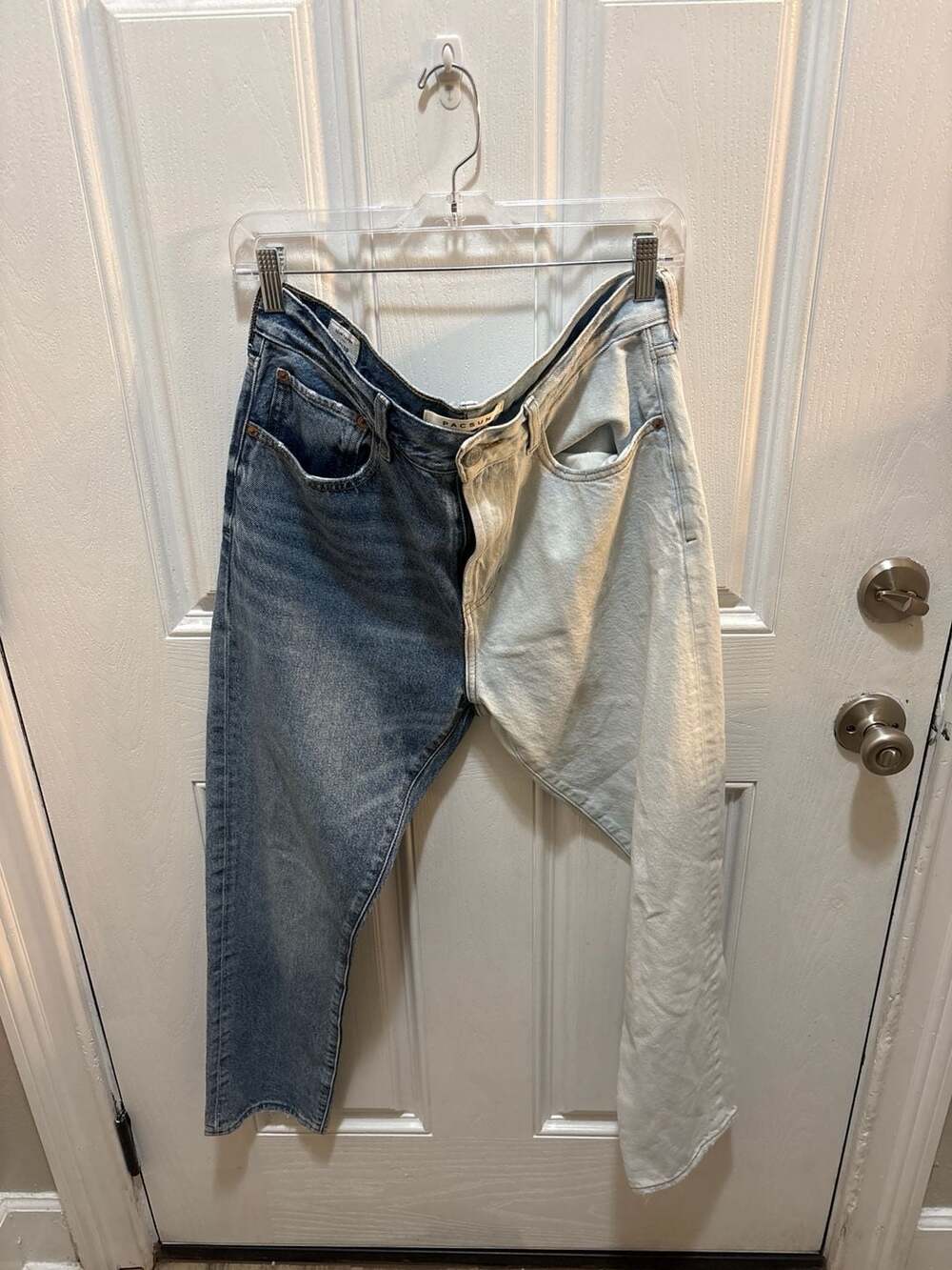 PacSun Slim Taper Two-Tone Split Wash Jeans 32x30